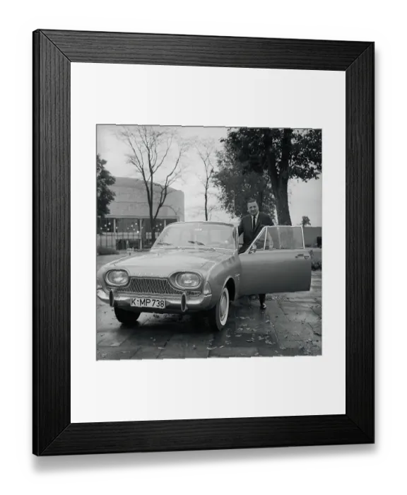Framed Print : Henry Ford II Presenting New Ford Taurus Framed Print : Henry Ford II Presenting New Ford Taurus