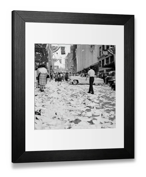 Framed Print : Littered Street After World Series Game Framed Print : Littered Street After World Series Game