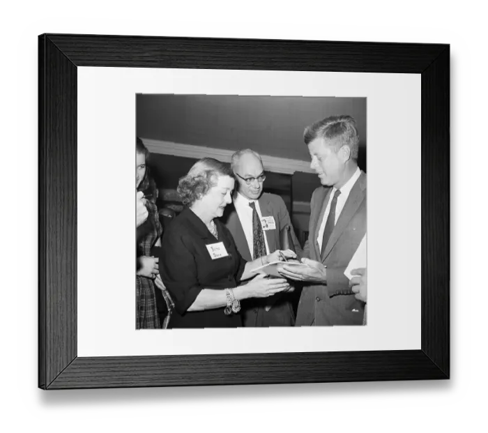 Framed Print : John F. Kennedy With Bette Davis Framed Print : John F. Kennedy With Bette Davis