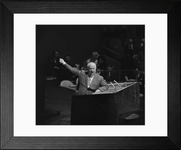 Framed Print : Khrushchev Speaking at United Nations Framed Print : Khrushchev Speaking at United Nations