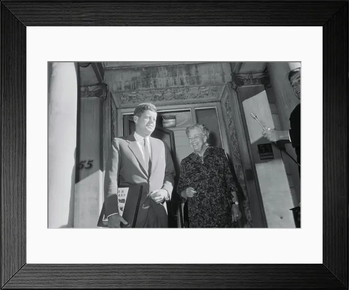 Framed Print : John F. Kennedy with Eleanor Roosevelt Framed Print : John F. Kennedy with Eleanor Roosevelt