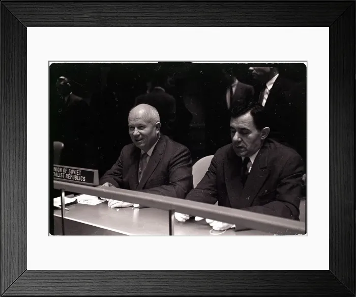 Framed Print : Nikita Khrushchev and Andrei Gromyko Framed Print : Nikita Khrushchev and Andrei Gromyko