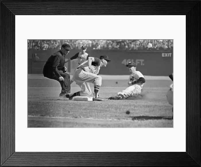 Framed Print : Baseball Action with Don Hock and Mickey Mantle