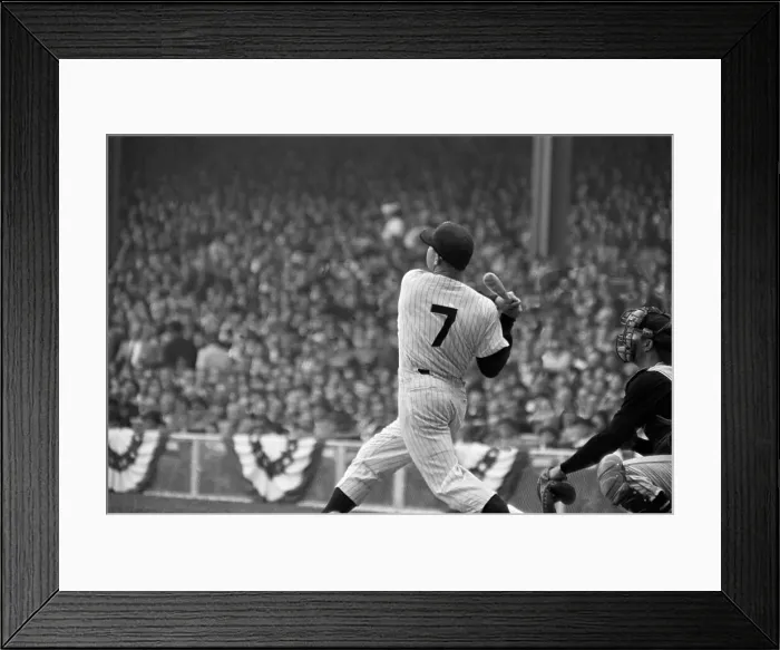 Framed Print : Mickey Mantle Batting - Action Shot Framed Print : Mickey Mantle Batting - Action Shot