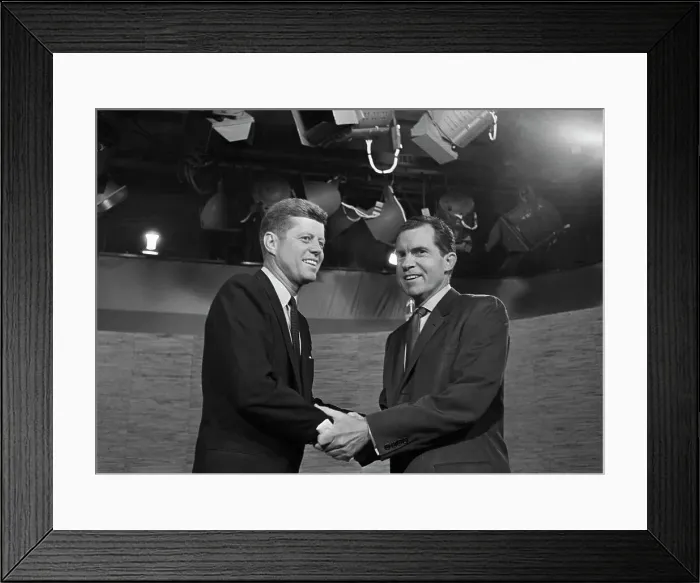 Framed Print : John F. Kennedy And Richard M. Nixon at Debate Framed Print : John F. Kennedy And Richard M. Nixon at Debate