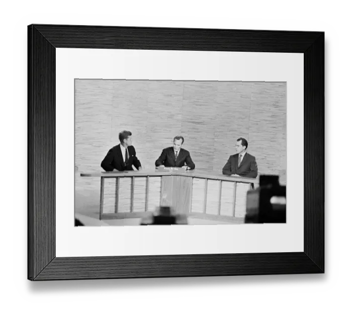 Framed Print : Kennedy and Nixon Ready to Debate