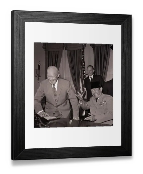 Framed Print : Eisenhower Rises While Sukarno Points Framed Print : Eisenhower Rises While Sukarno Points