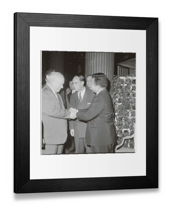 Framed Print : Soviet and Cambodian Leaders Joining Hands While Conversing Framed Print : Soviet and Cambodian Leaders Joining Hands While Conversing