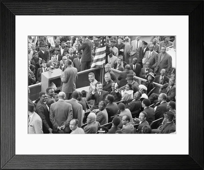 Framed Print : A. Clayton Powell & Kwame Nkrumah Waving