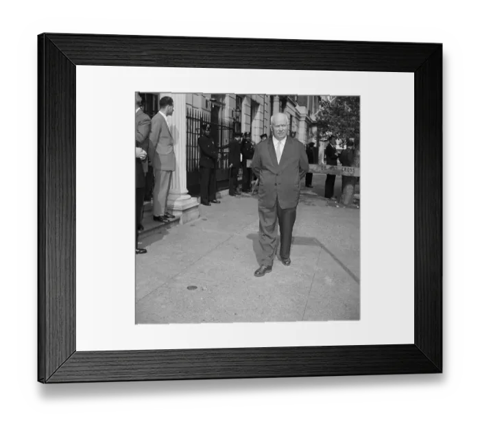 Framed Print : Khrushchev Taking a Walk Outside Headquarters Framed Print : Khrushchev Taking a Walk Outside Headquarters