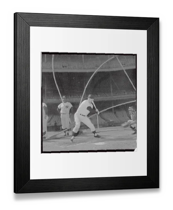 Framed Print : Mickey Mantle Practicing Hits Framed Print : Mickey Mantle Practicing Hits