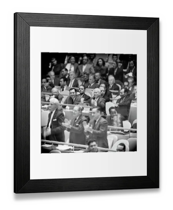 Framed Print : Nikita Khrushchev Sitting in the United Nations Framed Print : Nikita Khrushchev Sitting in the United Nations