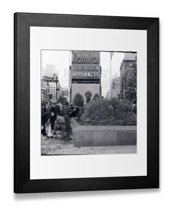 Framed Print : Police Look for Fragments of Bomb Framed Print : Police Look for Fragments of Bomb