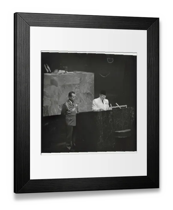 Framed Print : Sukarno Achmed Speaking at Podium Framed Print : Sukarno Achmed Speaking at Podium