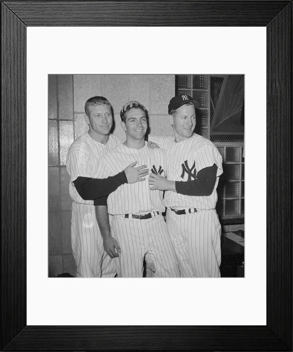 Framed Print : Mickey Mantle, Bobby Richardson, and Whitey Ford