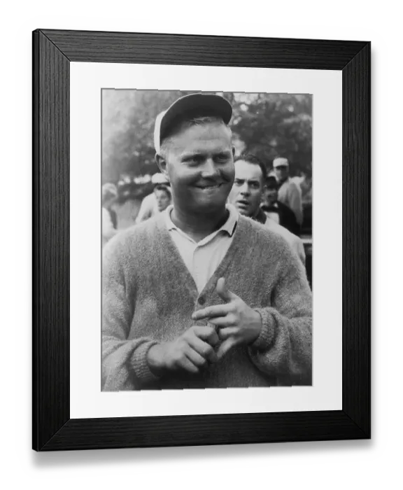 Framed Print : Jack Nicklaus Counting on His Fingers