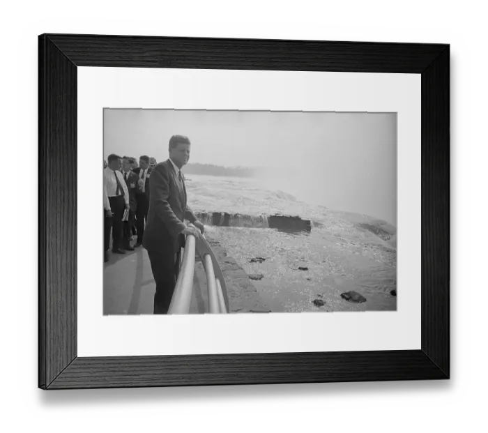 Framed Print : John F. Kennedy Gazing at the Falls Framed Print : John F. Kennedy Gazing at the Falls
