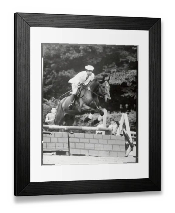 Framed Print : Crown Prince Akihito of Japan Riding A Horse Framed Print : Crown Prince Akihito of Japan Riding A Horse