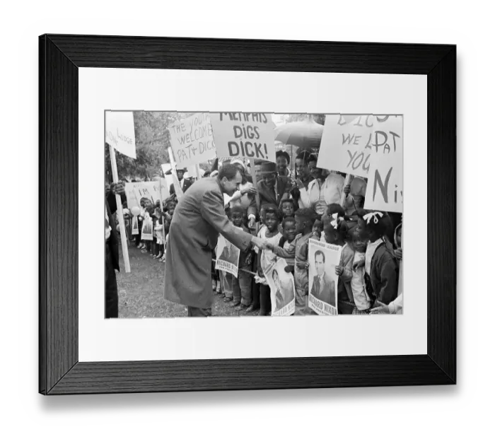 Framed Print : Richard Nixon Greets Supporters in Memphis Framed Print : Richard Nixon Greets Supporters in Memphis