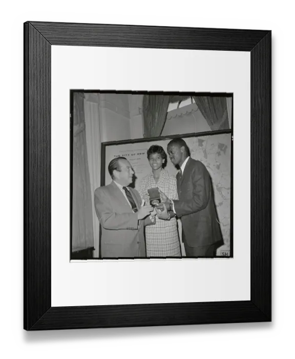 Framed Print : Wilma Rudolph Accepting Medal from Mayor of New York Framed Print : Wilma Rudolph Accepting Medal from Mayor of New York