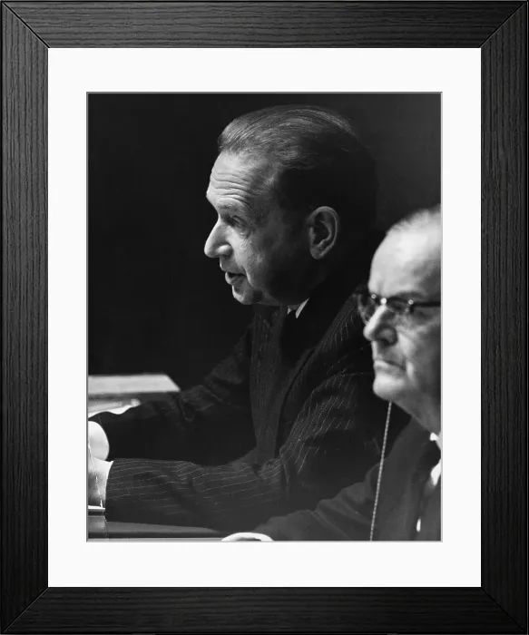 Framed Print : Dag Hammarskjold Addressing United Nations Framed Print : Dag Hammarskjold Addressing United Nations