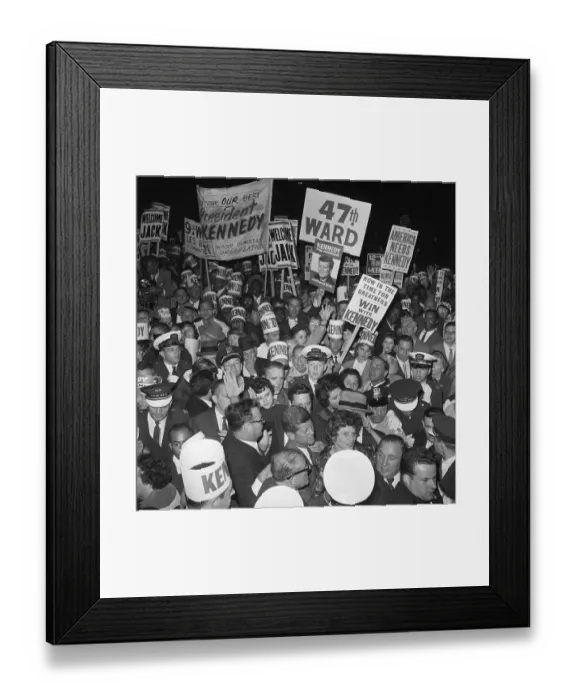 Framed Print : John F. Kennedy Arriving in Chicago Framed Print : John F. Kennedy Arriving in Chicago