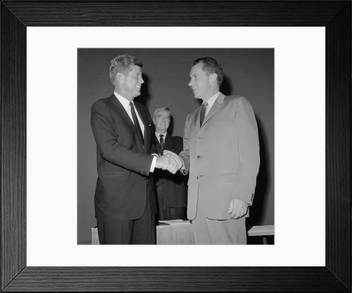Framed Print : Kennedy And Nixon Before Debate Framed Print : Kennedy And Nixon Before Debate