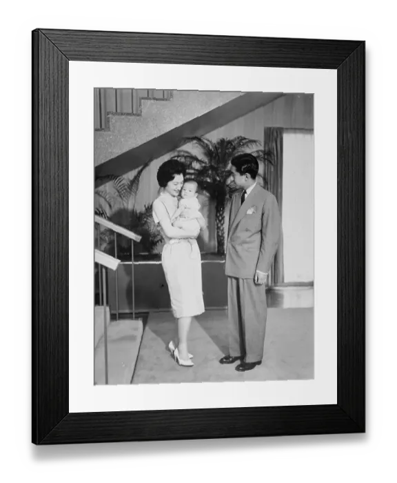 Framed Print : Princess Michiko Holding Her Son