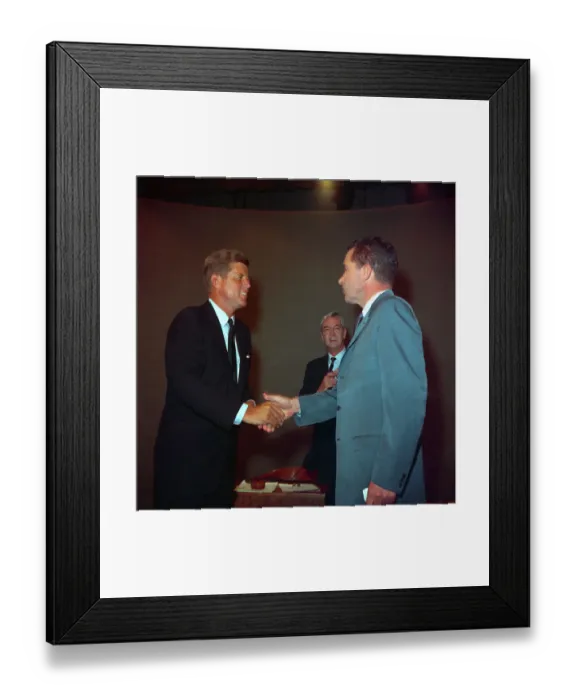 Framed Print : Kennedy And Nixon Shaking Hands Framed Print : Kennedy And Nixon Shaking Hands