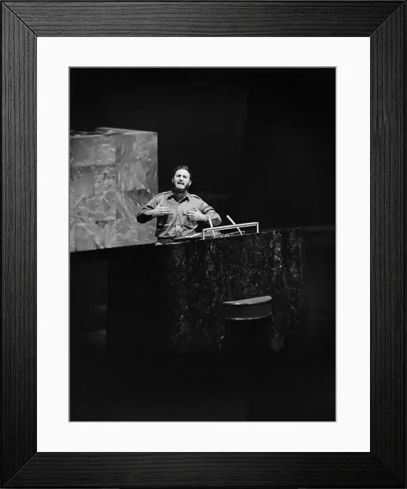 Framed Print : Fidel Castro Addressing the United Nations Framed Print : Fidel Castro Addressing the United Nations