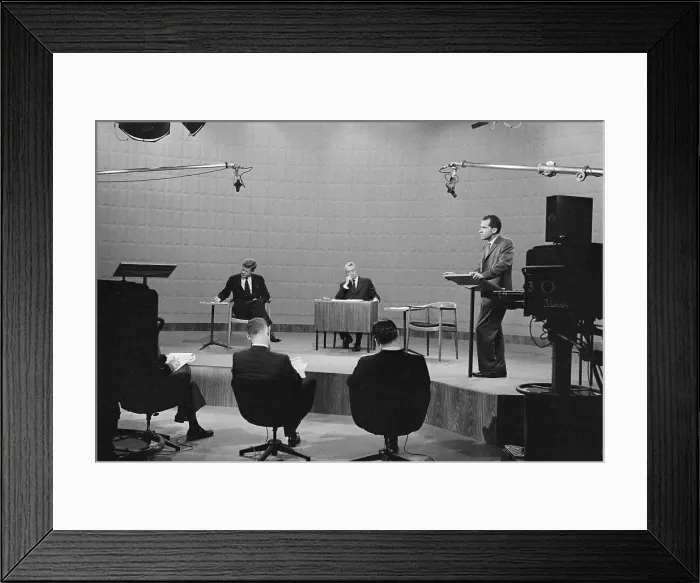 Framed Print : Nixon- Kennedy Presidential Debate Framed Print : Nixon- Kennedy Presidential Debate