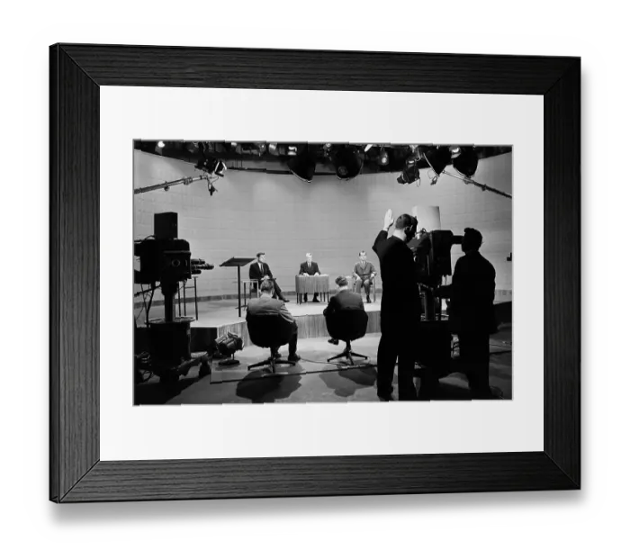 Framed Print : Kennedy-Nixon Presidential Debate Framed Print : Kennedy-Nixon Presidential Debate
