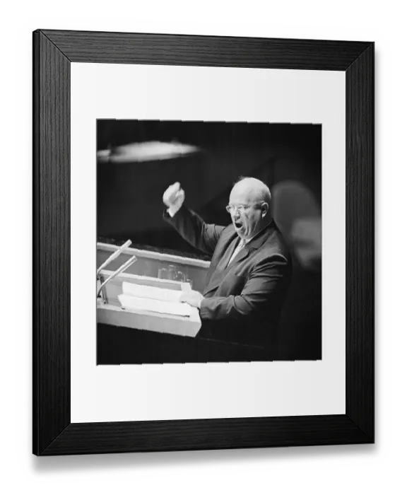 Framed Print : Khrushchev Addresses UN General Assembly
