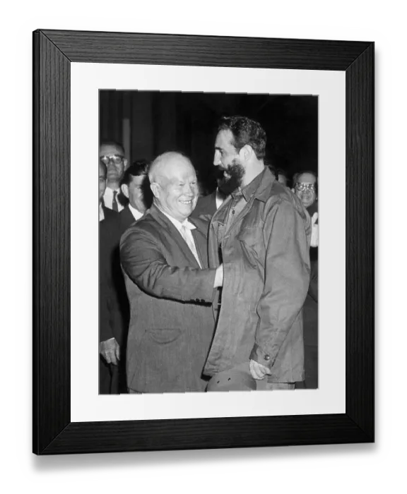 Framed Print : Nikita Khrushchev Greeting Fidel Castro Framed Print : Nikita Khrushchev Greeting Fidel Castro