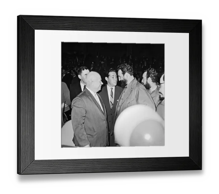 Framed Print : Fidel Castro Speaking with Nikita Khrushchev Framed Print : Fidel Castro Speaking with Nikita Khrushchev