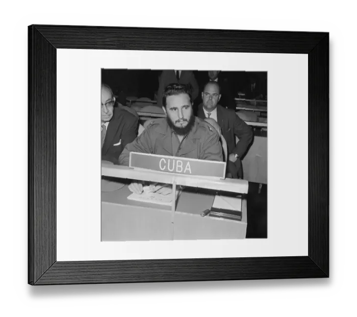 Framed Print : Fidel Castro at a United Nations Meeting Framed Print : Fidel Castro at a United Nations Meeting