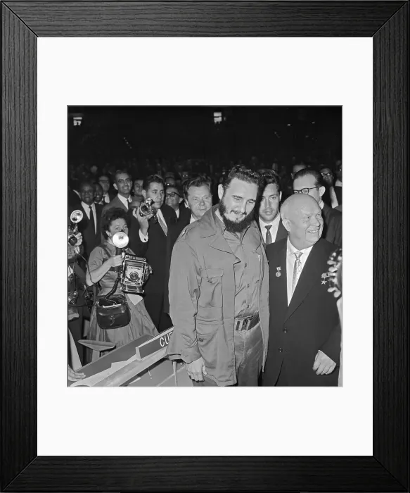 Framed Print : Nikita Khrushchev with Fidel Castro Framed Print : Nikita Khrushchev with Fidel Castro