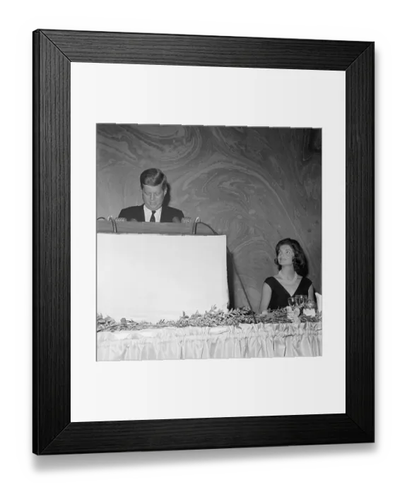 Framed Print : President Kennedy Delivering a Speech Framed Print : President Kennedy Delivering a Speech
