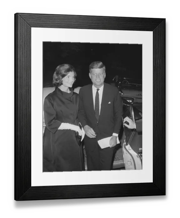 Framed Print : Portrait of President Kennedy and His Wife Framed Print : Portrait of President Kennedy and His Wife