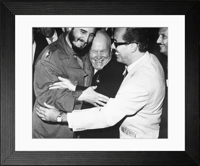 Framed Print : Fidel Castro Hugging Nikita Khrushchev Framed Print : Fidel Castro Hugging Nikita Khrushchev