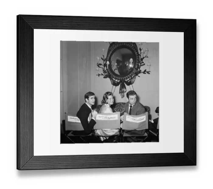 Framed Print : Actors Facing Camera While Seated in Chairs Framed Print : Actors Facing Camera While Seated in Chairs