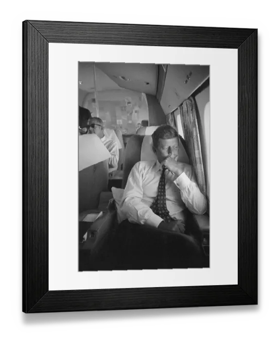 Framed Print : John F. Kennedy Deep in Thought Framed Print : John F. Kennedy Deep in Thought