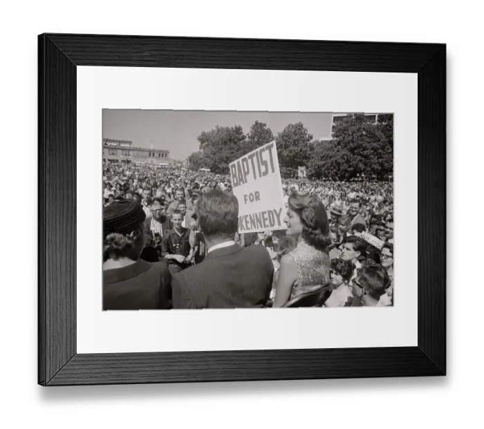 Framed Print : John F Kennedy and Sister Viewing Crowd at Rally Framed Print : John F Kennedy and Sister Viewing Crowd at Rally