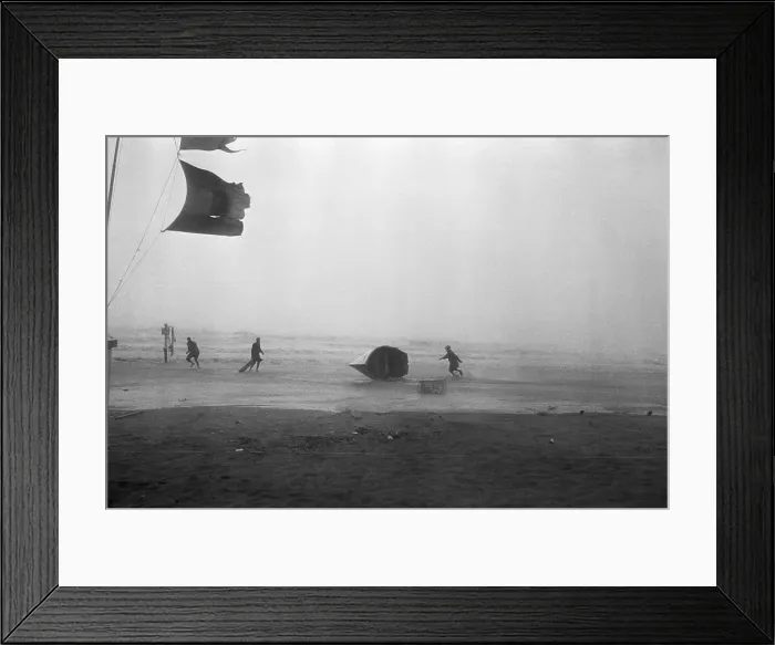 Framed Print : Boat Blown Across Beach By Hurricane Framed Print : Boat Blown Across Beach By Hurricane