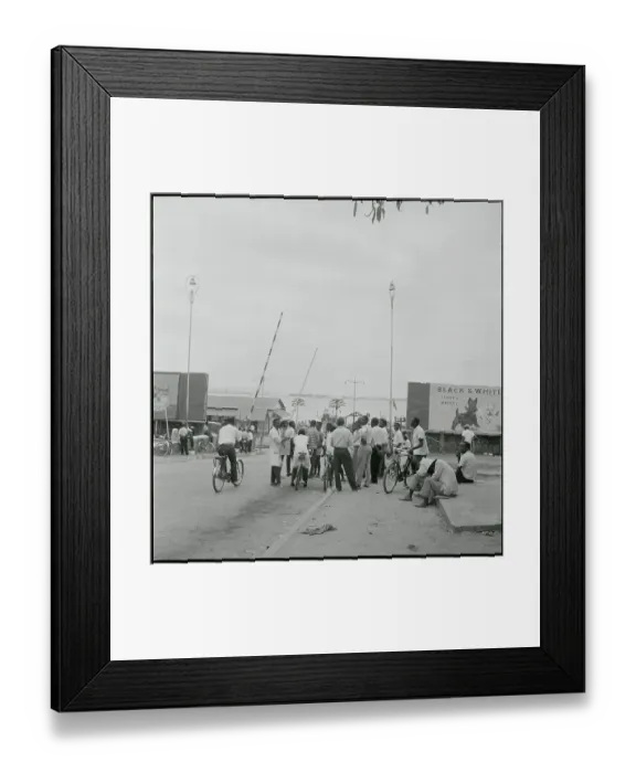 Framed Print : Congolese Natives Congregated near Port Framed Print : Congolese Natives Congregated near Port