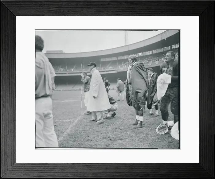 Framed Print : Coach Sammy Baugh Observing Game Framed Print : Coach Sammy Baugh Observing Game