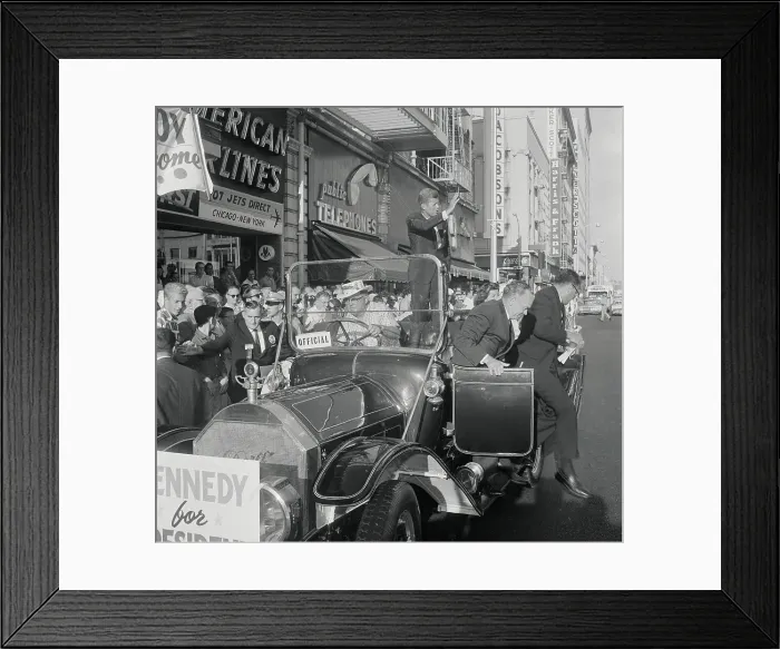 Framed Print : Senator Kennedy Campaigning for President Framed Print : Senator Kennedy Campaigning for President