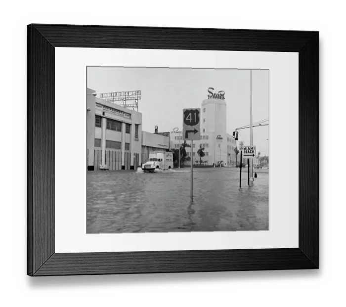 Framed Print : Miami Under Water Framed Print : Miami Under Water