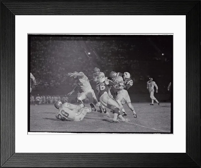 Framed Print : Johnny Robinson Being Tackled Framed Print : Johnny Robinson Being Tackled
