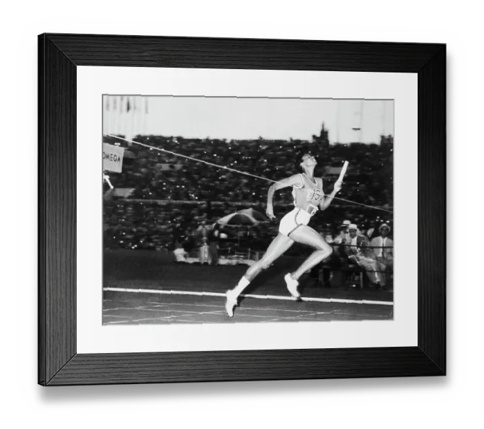 Framed Print : Wilma Rudolph Crossing the Finish Line in Relay Framed Print : Wilma Rudolph Crossing the Finish Line in Relay